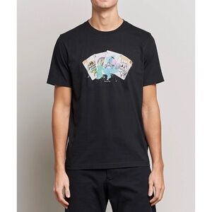 NWT PS by Paul Smith Cards T-Shirt Organic Cotton Medium